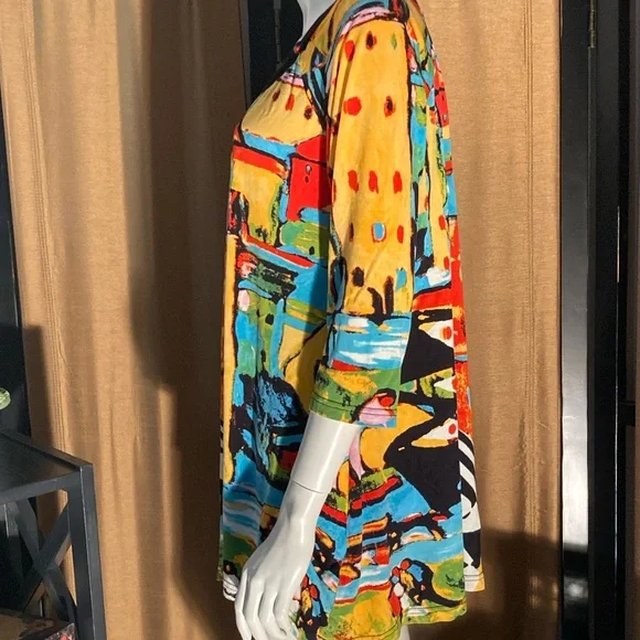Colorful Abstract Tunic Top - Picture 3 of 4